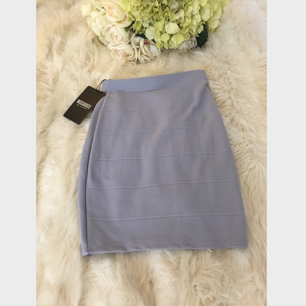 NEW! Missguided Women's Gray Bandage Mini Skirt 1